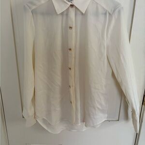 Rachel Zoe White Dress Shirt Classic Cotton